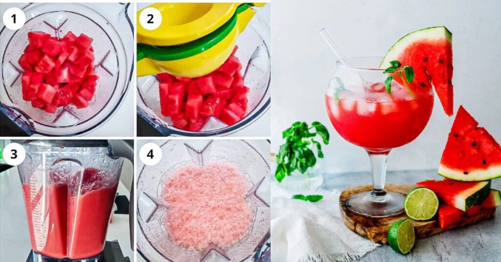Step-by-Step Watermelon Juice Drink Recipe