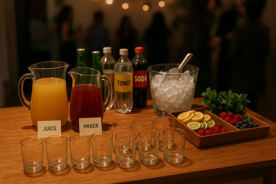 Self-Serve Drink Station Setup and Presentation